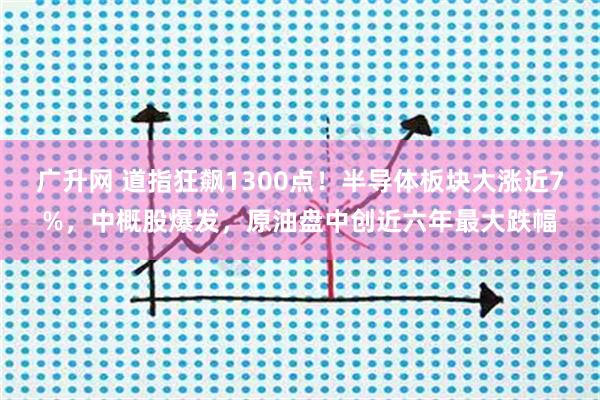 广升网 道指狂飙1300点！半导体板块大涨近7%，中概股爆发，原油盘中创近六年最大跌幅